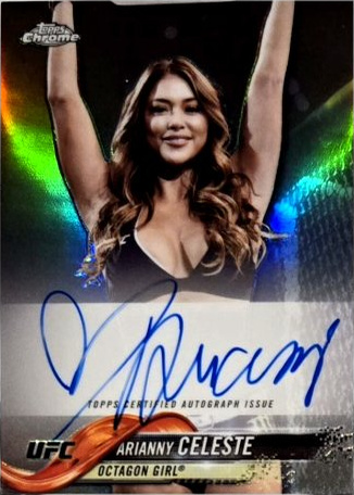 Arianny Celeste 2018 Topps Chrome UFC Fighter Autographs #FA-AC Green