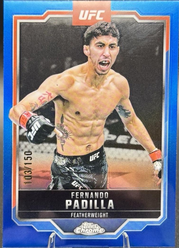 Fernando Padilla 2025 Topps Chrome UFC Base #47 Blue Refractor