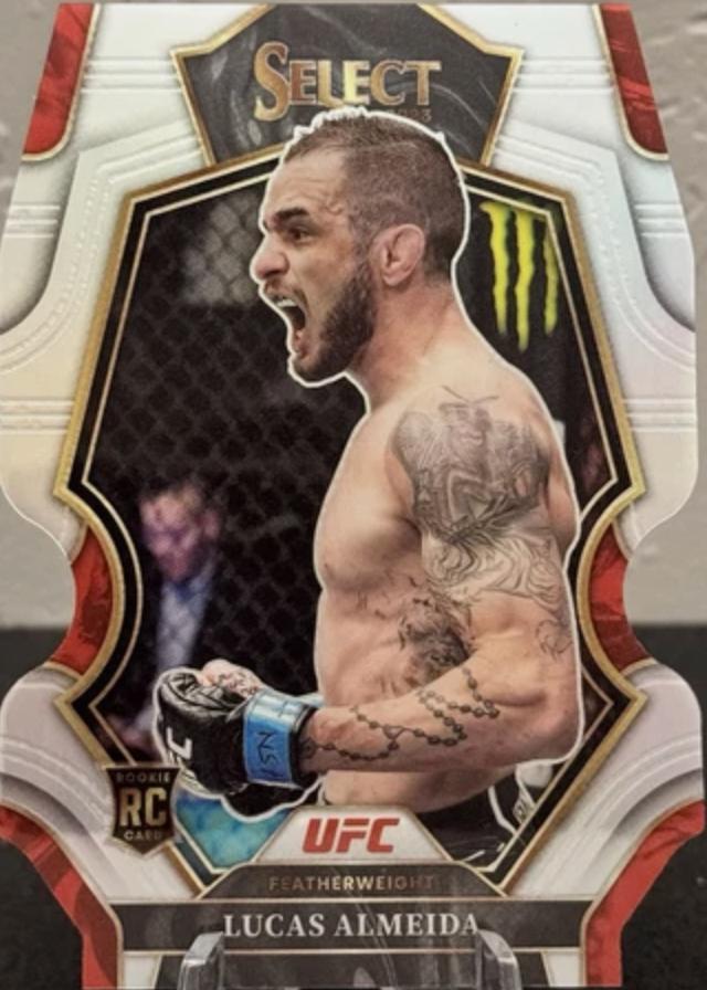 Lucas Almeida 2023 Panini Select UFC Premier Level #136 Silver Die Cut