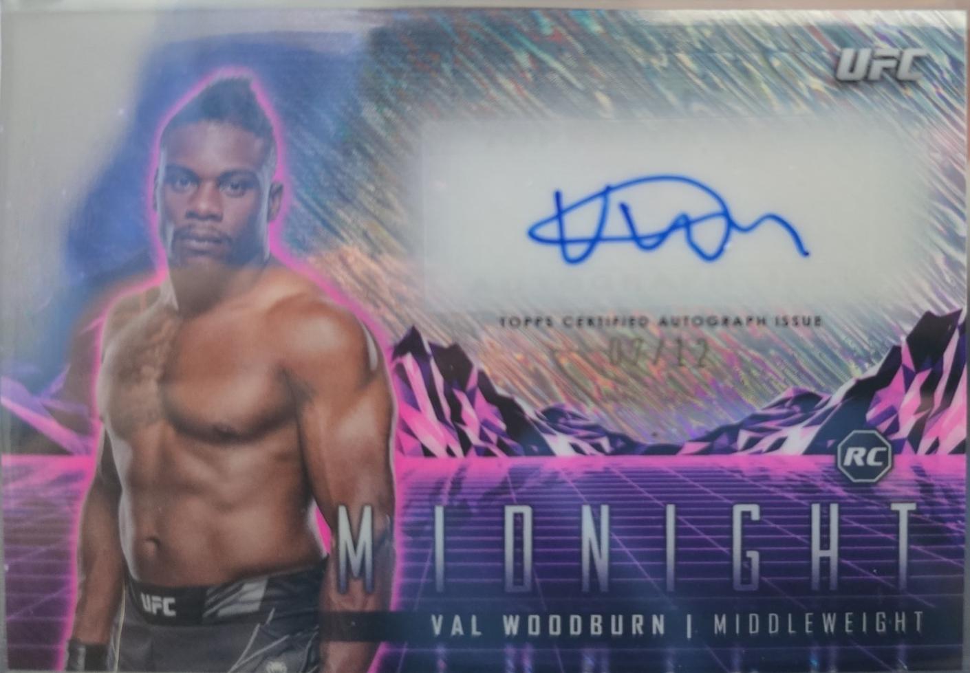 Val Woodburn 2024 Topps Midnight UFC Horizon Signatures #HS-VWN Midnight