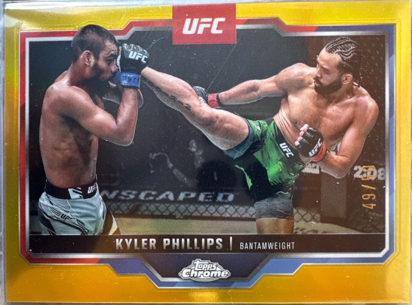 Kyler Phillips 2025 Topps Chrome UFC Base #181 Gold Refractor