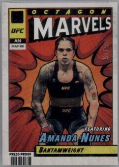 Amanda Nunes 2022 Panini Donruss UFC Octagon Marvels #7 Purple Laser