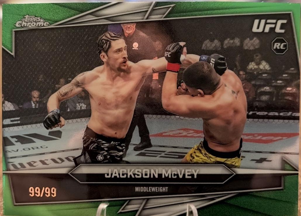Jackson McVey 2026 Topps Chrome UFC Base #133 Green Refractor