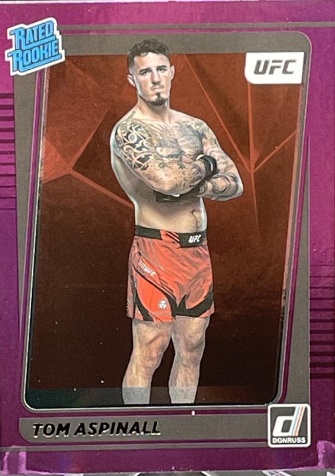 Tom Aspinall 2022 Panini Donruss UFC Base #216 Purple Laser