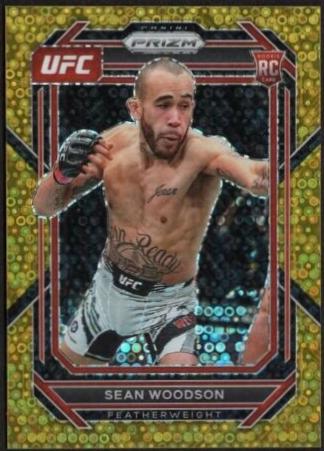 Sean Woodson 2023 Panini Prizm Under Card UFC Base #166 Gold