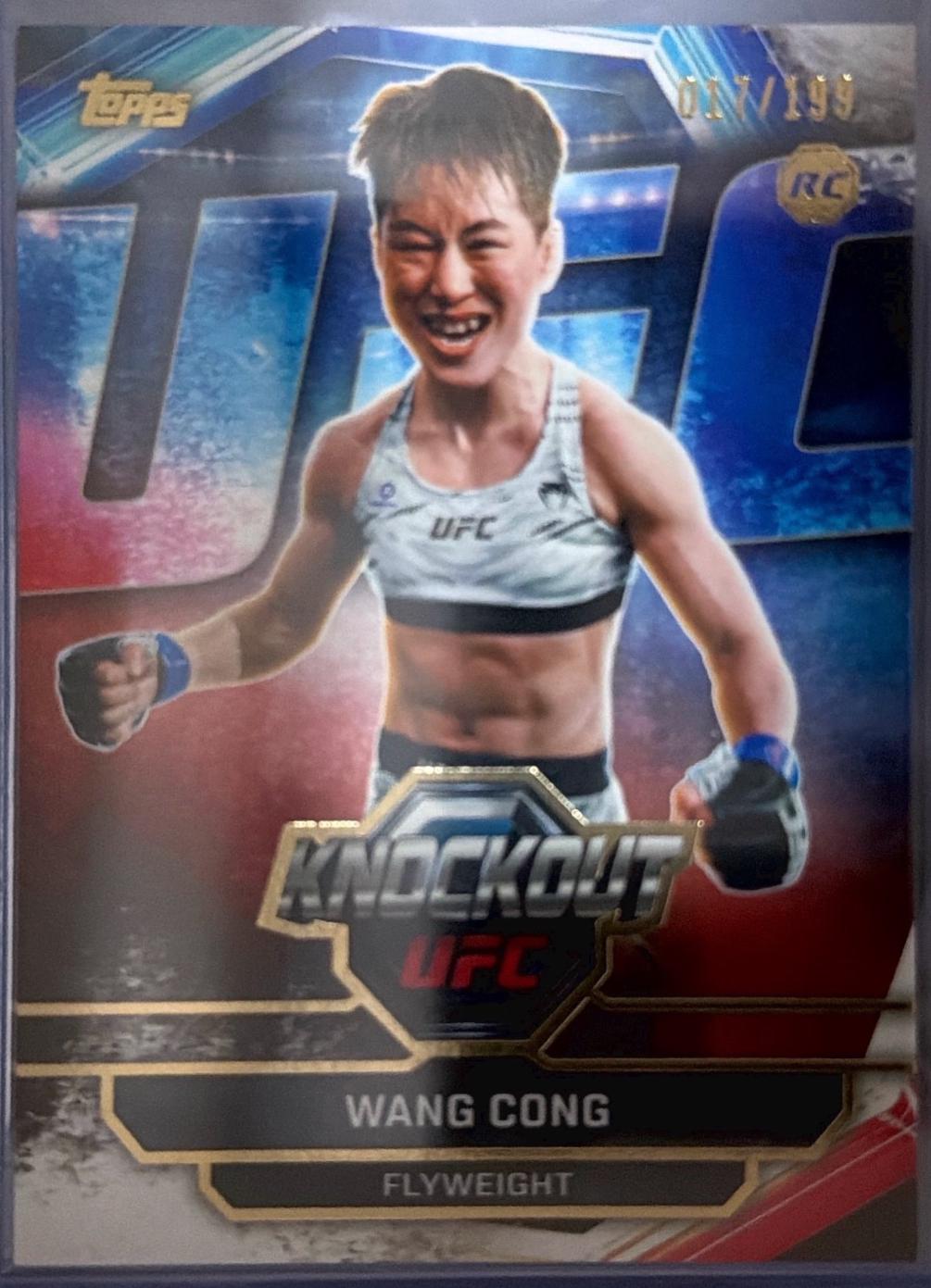 Wang Cong 2026 Topps Knockout UFC Base #64 Gold