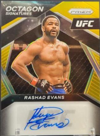 Rashad Evans 2021 Panini Prizm UFC Octagon Signatures #21 Gold