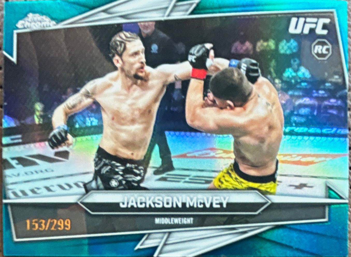 Jackson McVey 2026 Topps Chrome UFC Base #133 Teal Refractor