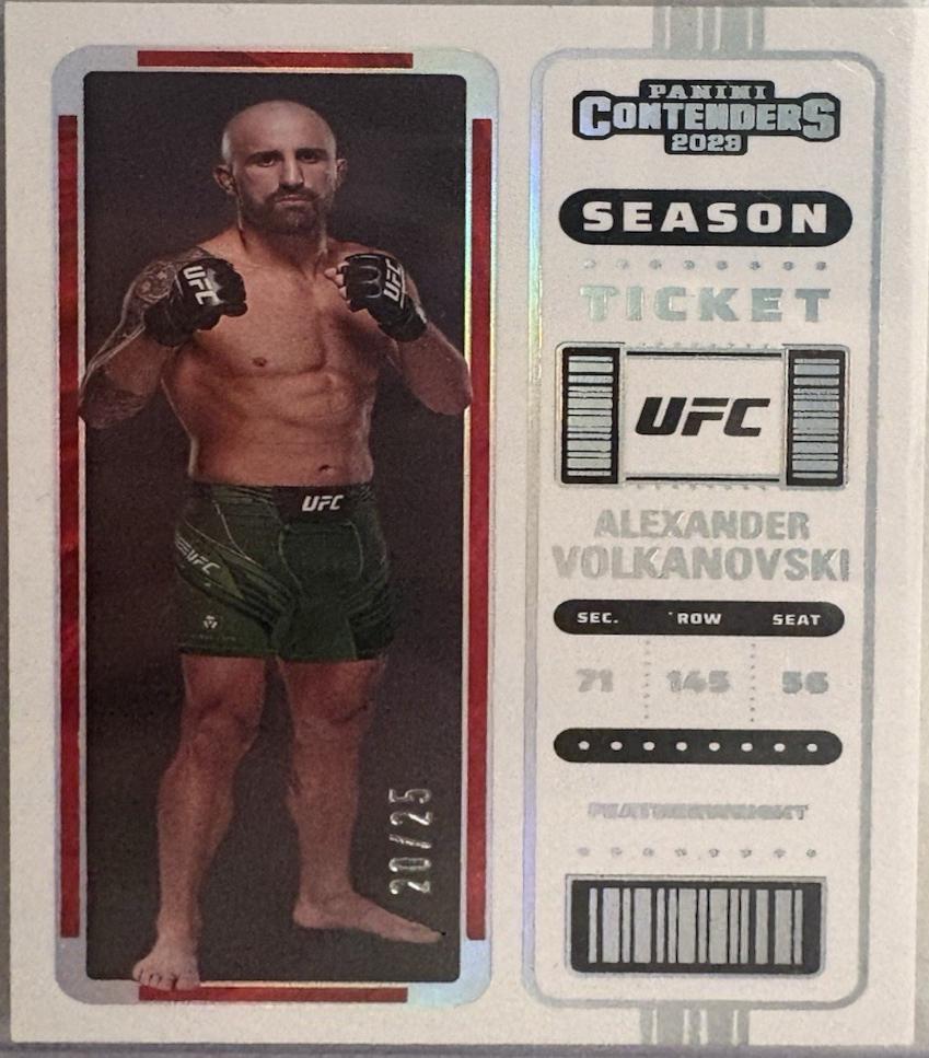 Alexander Volkanovski 2023 Panini Chronicles UFC Base Contenders Season Ticket #109 Silver