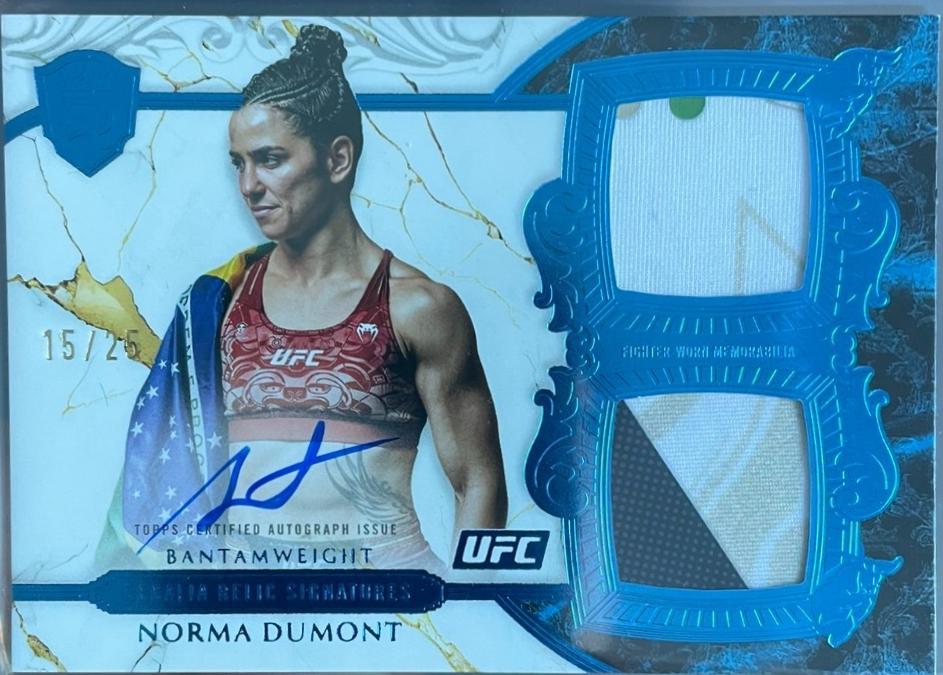 Norma Dumont 2025 Topps Royalty UFC Regalia Relic Signatures #RRS-ND Blue