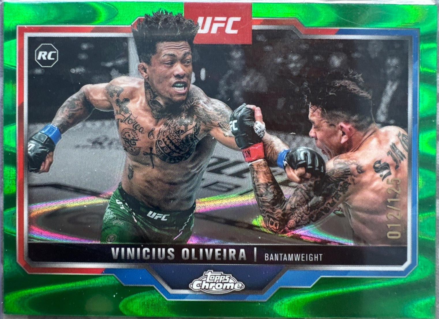 Vinicius Oliveira 2025 Topps Chrome UFC Base #9 Green Wave