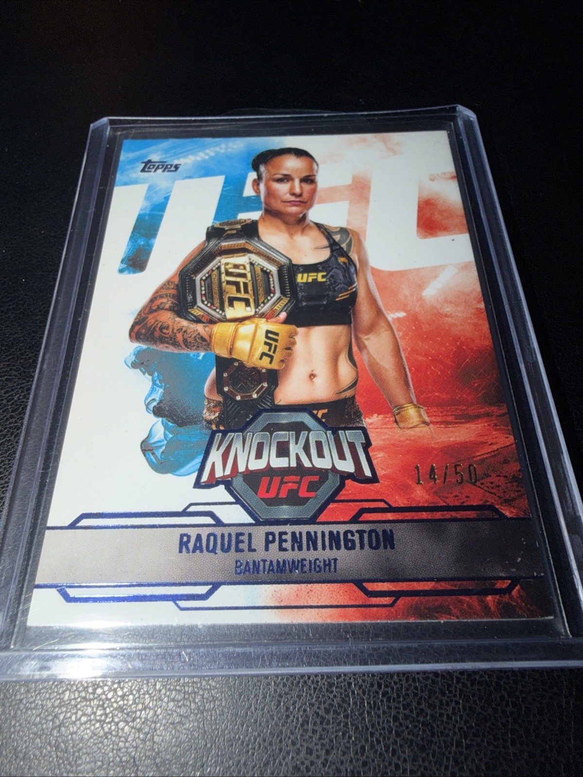Raquel Pennington 2025 Topps Knockout UFC Base #63 Blue