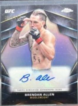 Brendan Allen 2024 Topps Chrome UFC Chrome Veteran Autographs #CVA-BAL Refractor
