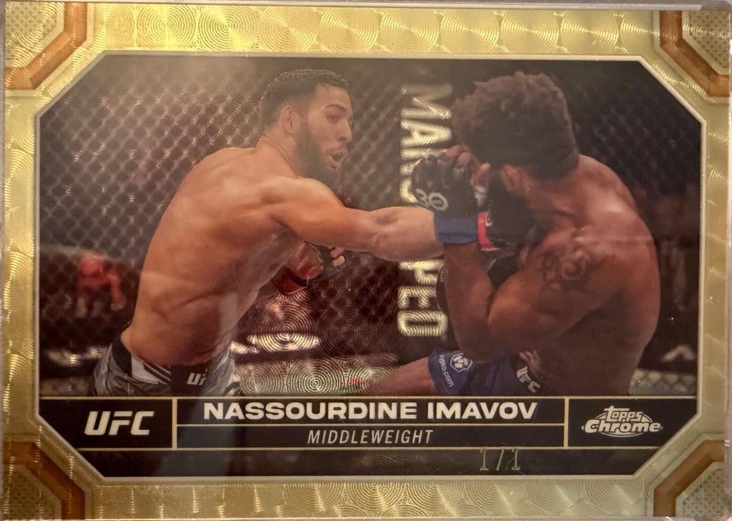 Nassourdine Imavov 2024 Topps Chrome UFC Base #145 Superfractor