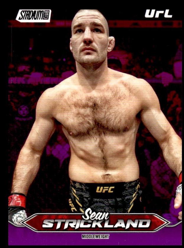 Sean Strickland 2025 Topps Stadium Club UFC Base #82 Purple