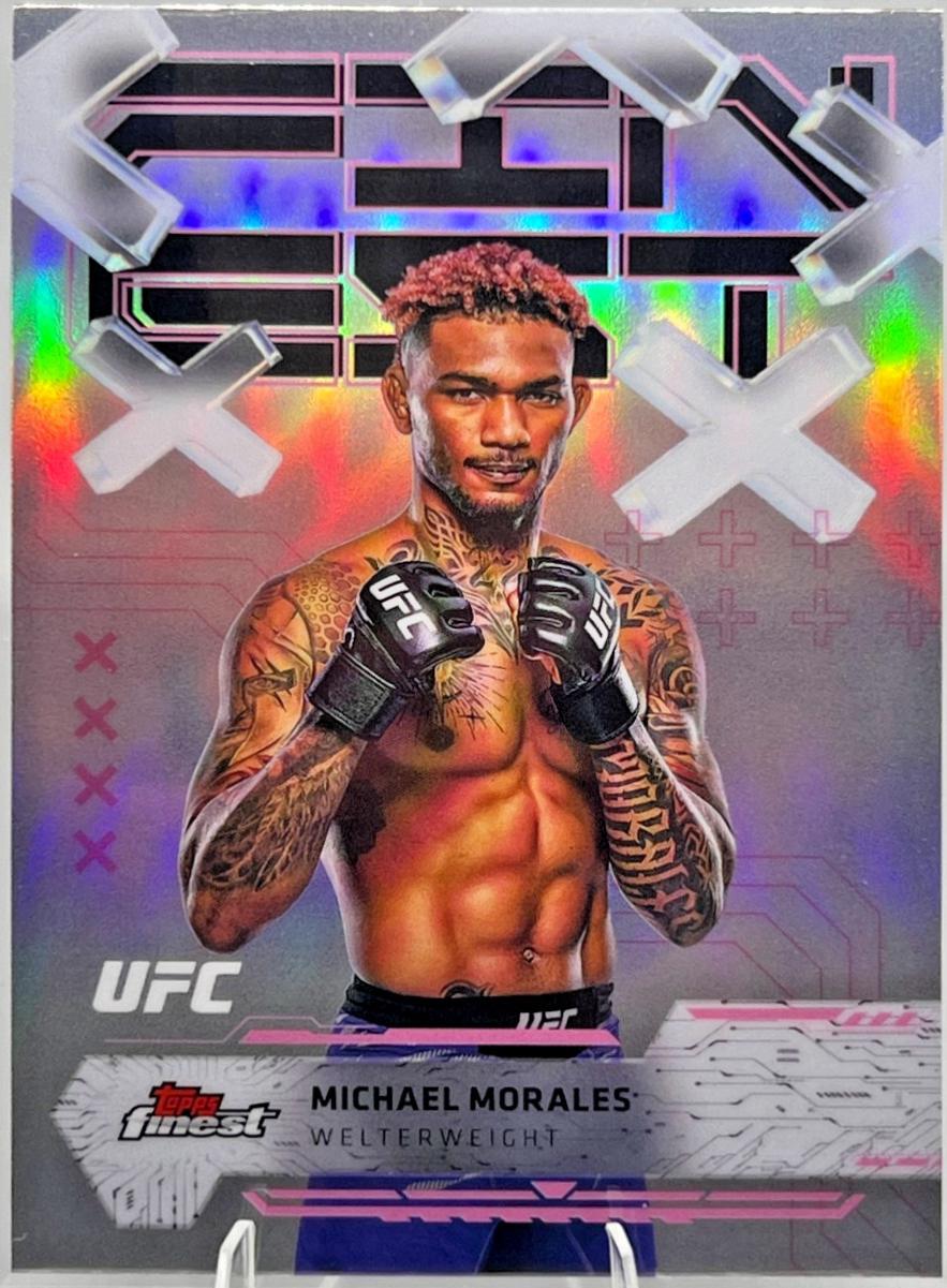 Michael Morales 2025 Topps Finest UFC Base Common #6 Refractor