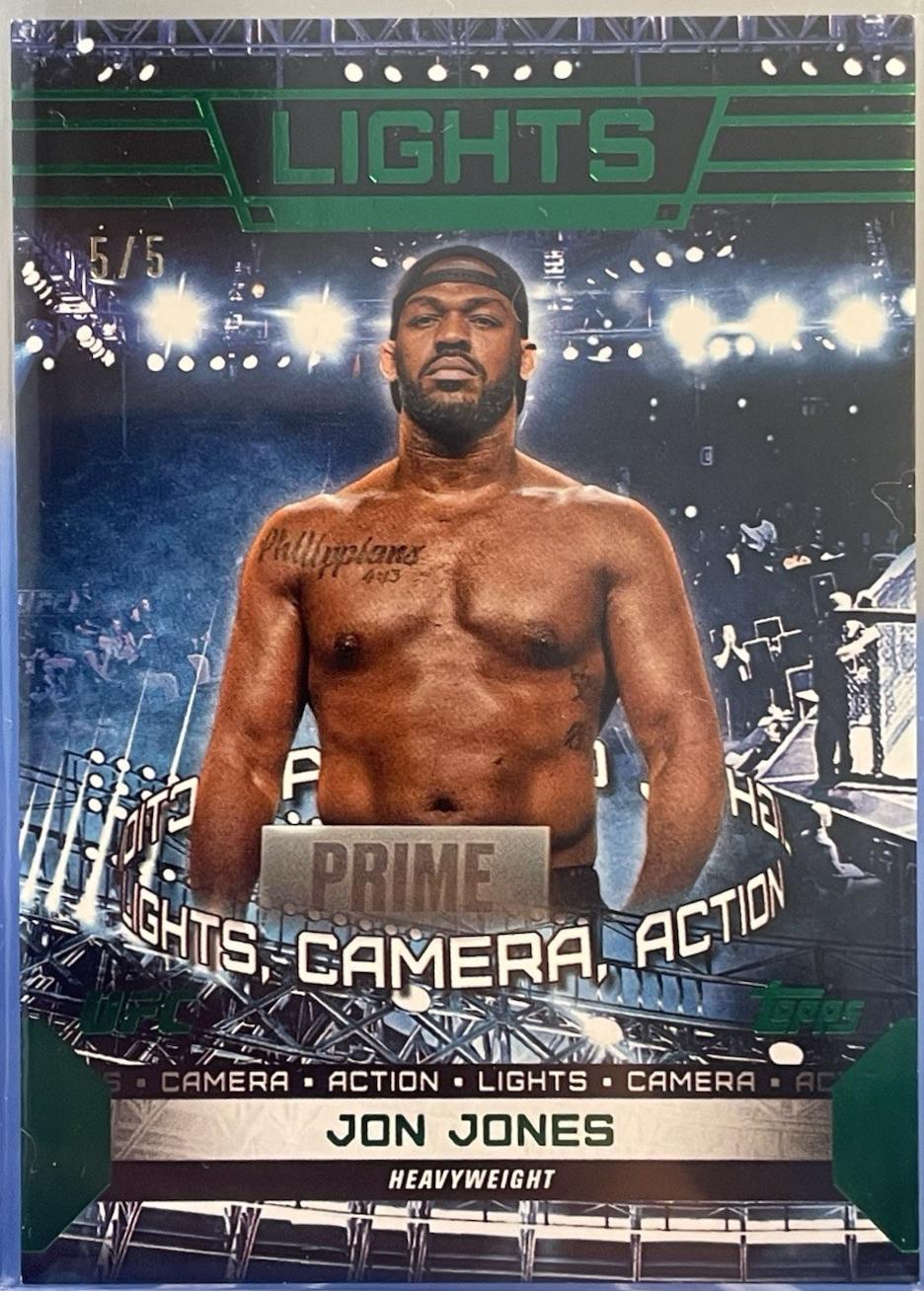 Jon Jones 2024 Topps Knockout UFC Lights (Lights, Camera, Action) #LTS-20 Emerald