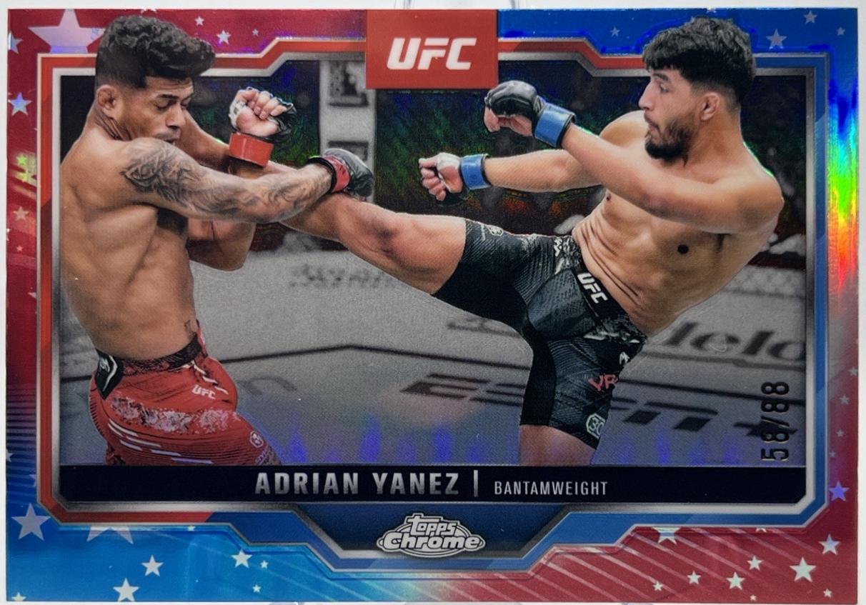 Adrian Yanez 2025 Topps Chrome UFC Base #71 Red White Blue Refractor