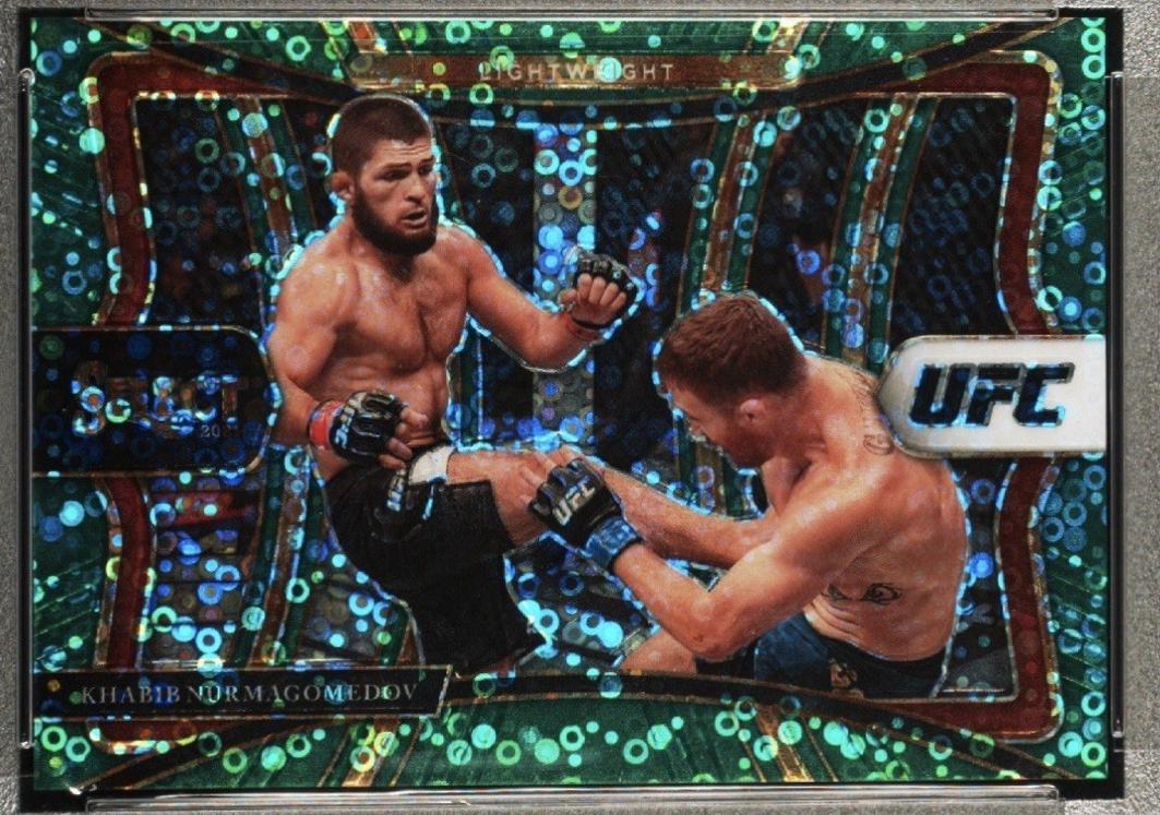 Khabib Nurmagomedov 2021 Panini Select UFC Premier Level #161 Green Disco