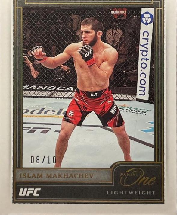 Islam Makhachev 2022 Panini Chronicles UFC Base One #484 Gold