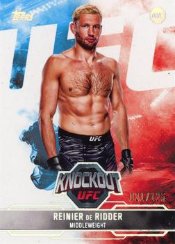 Reinier de Ridder 2025 Topps Knockout UFC Base #90 Holo Silver