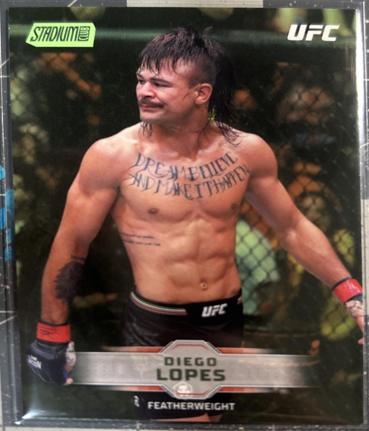Diego Lopes 2026 Topps Stadium Club UFC Base #19 Lime Green