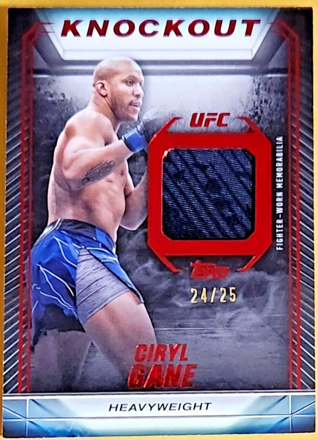 Ciryl Gane 2024 Topps Knockout UFC Knockout Relics #KR-CG Red