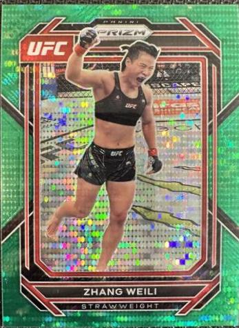 Zhang Weili 2023 Panini Prizm UFC Base #198 Green Pulsar