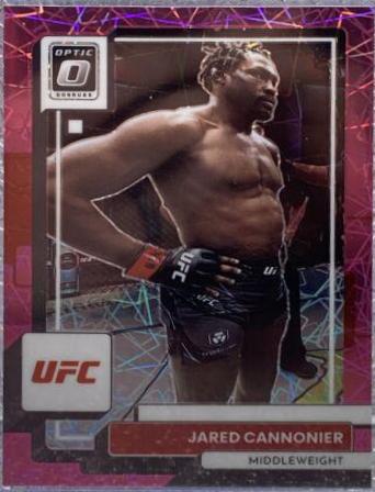 Jared Cannonier 2023 Panini Donruss Optic UFC Base #25 Pink Velocity