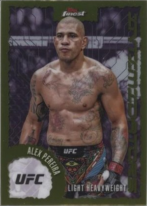 Alex Pereira 2025 Topps Finest UFC Intimidators #IT-26 Black Refractor