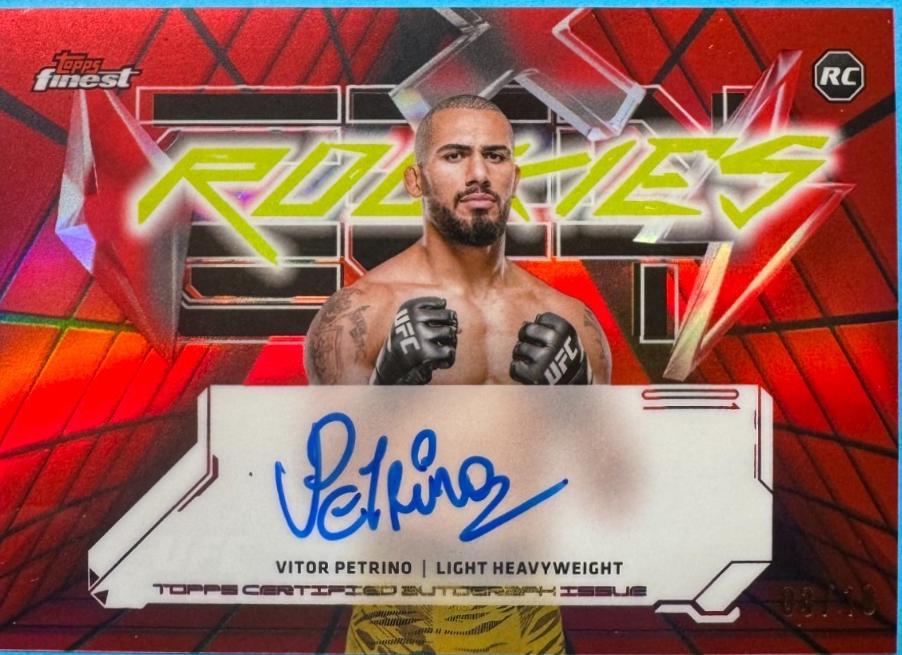 Vitor Petrino 2025 Topps Finest UFC Finest Rookie Autographs #FRA-VP Red Refractor