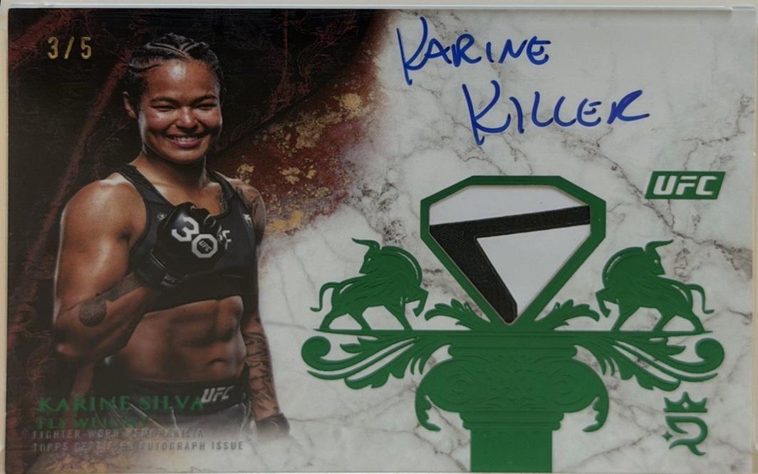 Karine Silva 2025 Topps Royalty UFC Royalty Relic Signatures #RYR-KS Platinum