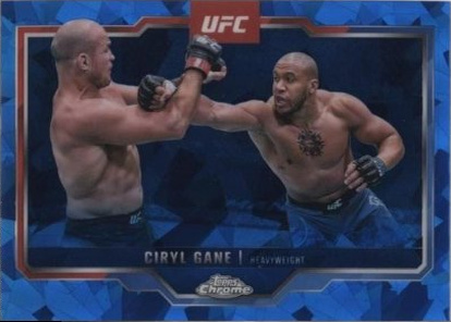 Ciryl Gane 2025 Topps Chrome Sapphire UFC Base Sapphire #33 Padparadscha Sapphire