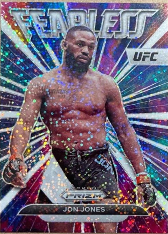 Jon Jones 2023 Panini Prizm UFC Fearless #29 White Sparkle