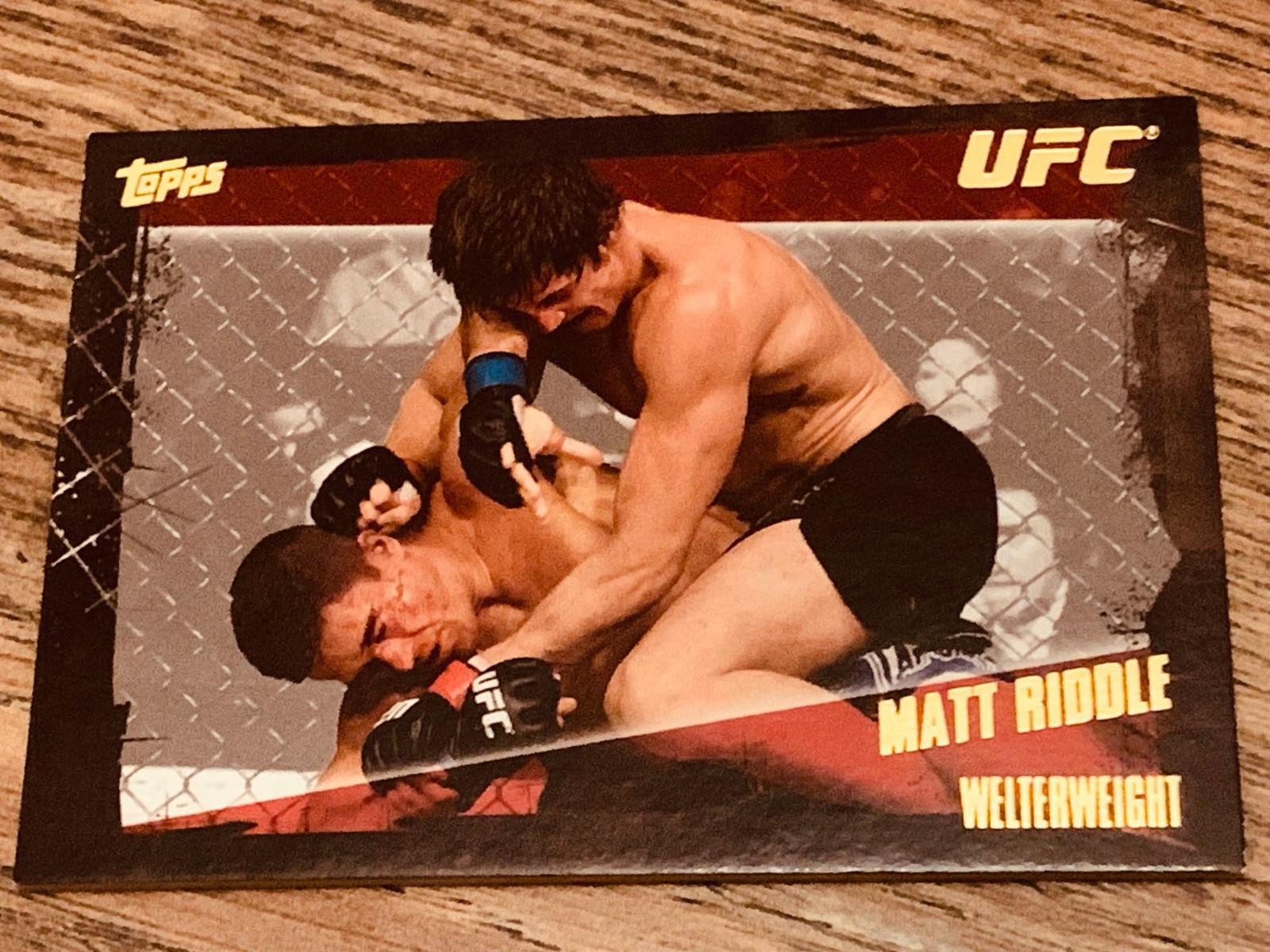 Matt Riddle 2010 Topps UFC Base #73 Gold