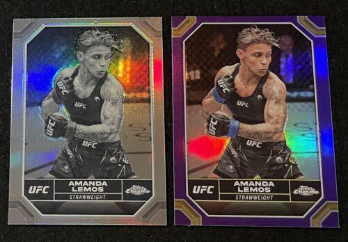 Amanda Lemos 2024 Topps Chrome UFC Base #14 Negative Refractor
