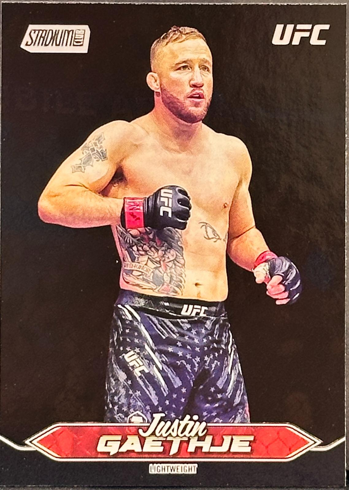 Justin Gaethje 2025 Topps Stadium Club UFC Base #155 Black