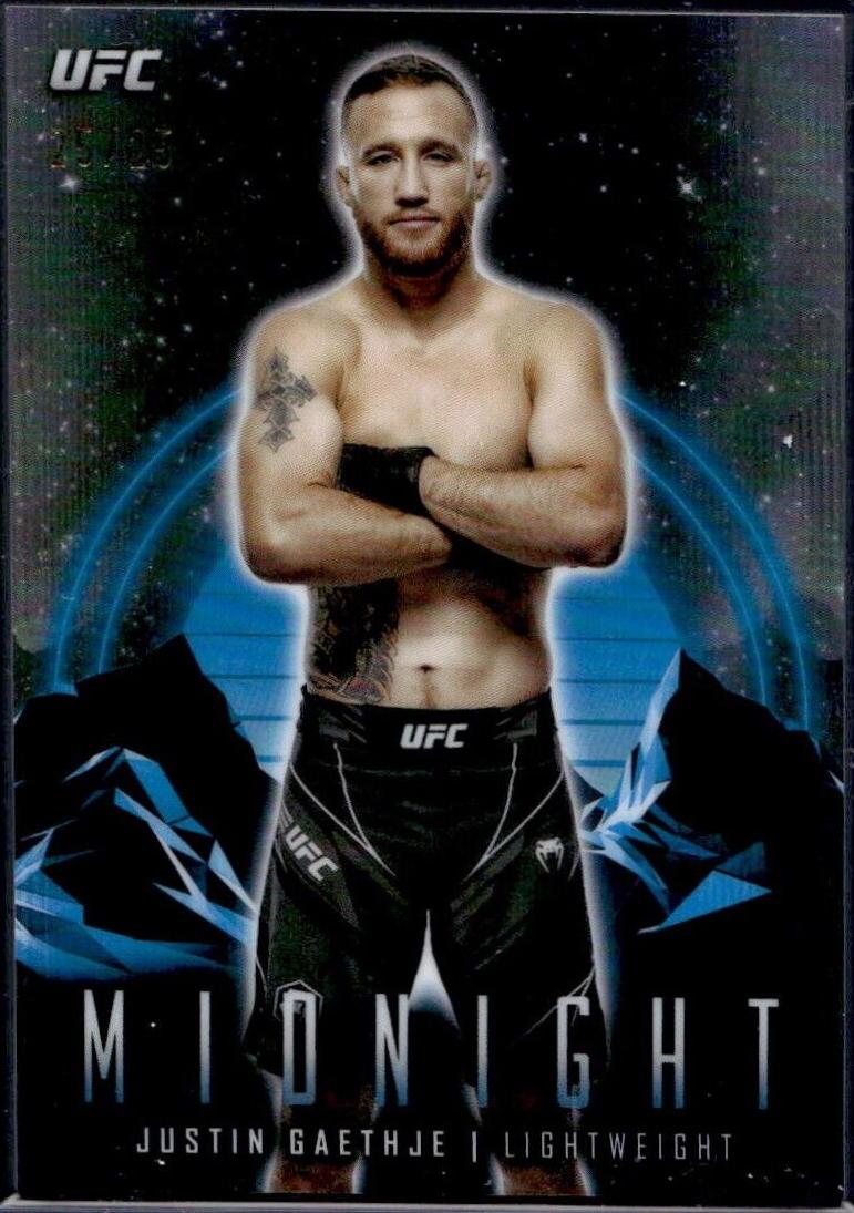 Justin Gaethje 2024 Topps Midnight UFC Base #42 Moonrise