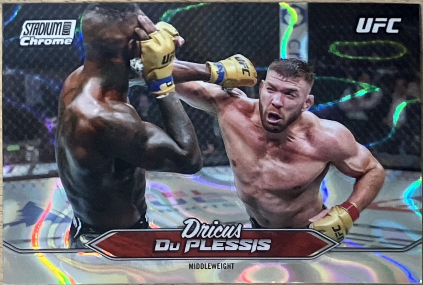 Dricus Du Plessis 2025 Topps Stadium Club UFC Base Chrome #C-126 Purple Refractor