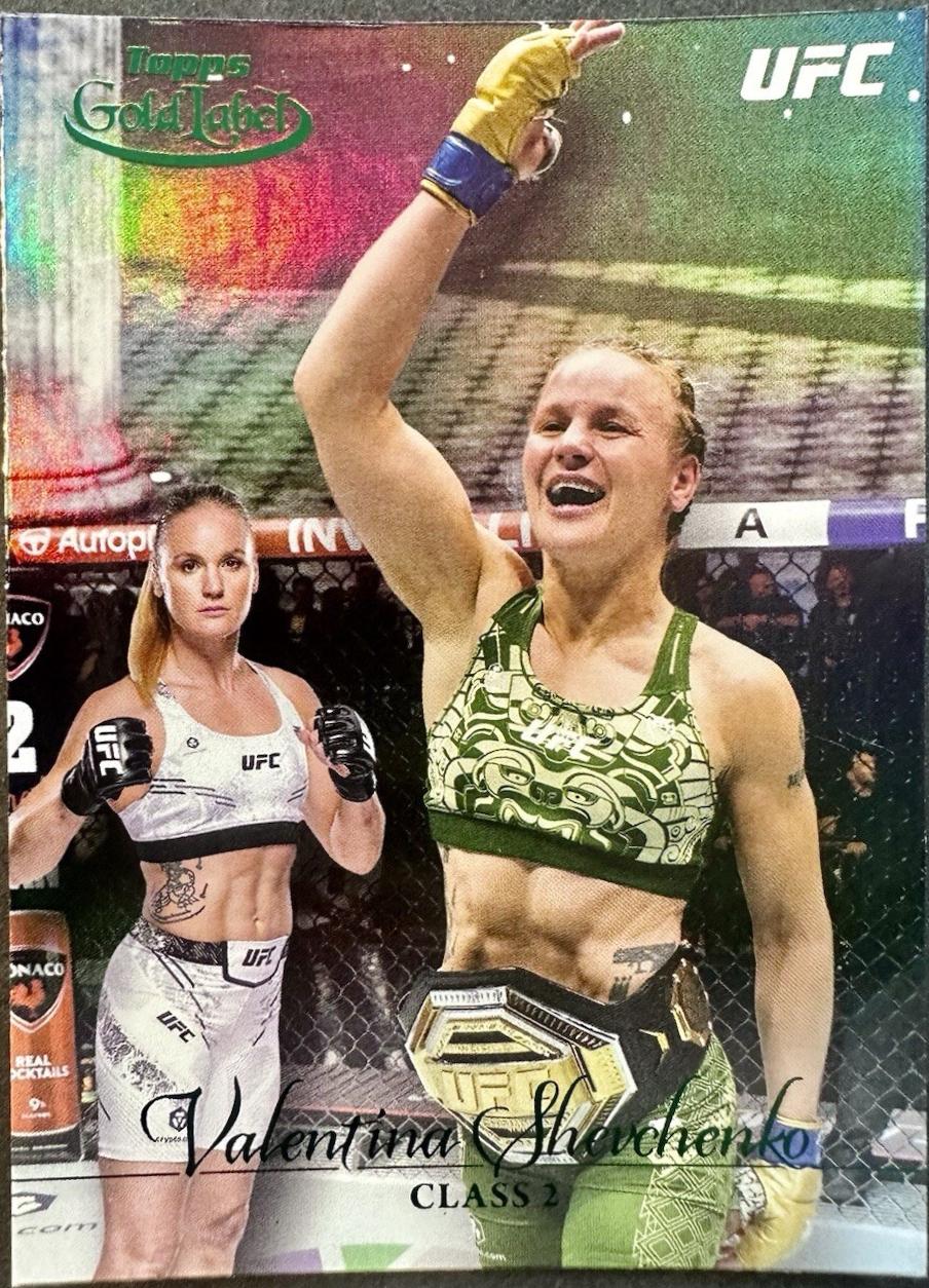 Valentina Shevchenko 2024 Topps Gold Label UFC Base Class II #16 Green