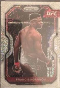 Francis Ngannou 2021 Panini Prizm UFC Base #52 White Sparkle