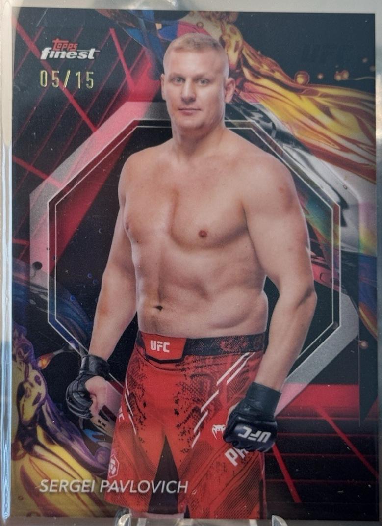 Sergei Pavlovich 2024 Topps Finest UFC Base Uncommon #172 Refractor