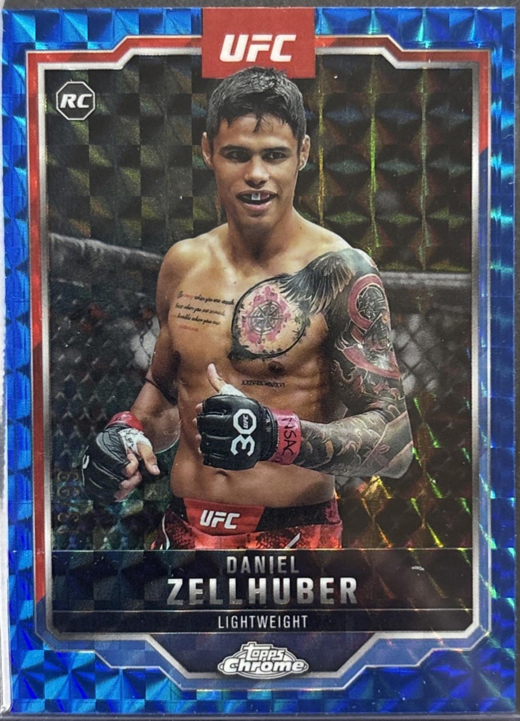 Daniel Zellhuber 2025 Topps Chrome UFC Base #189 Blue Geometric Refractor