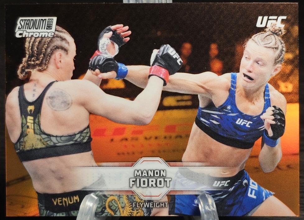 Manon Fiorot 2026 Topps Stadium Club UFC Chrome Base #CB-90 Orange Refractor