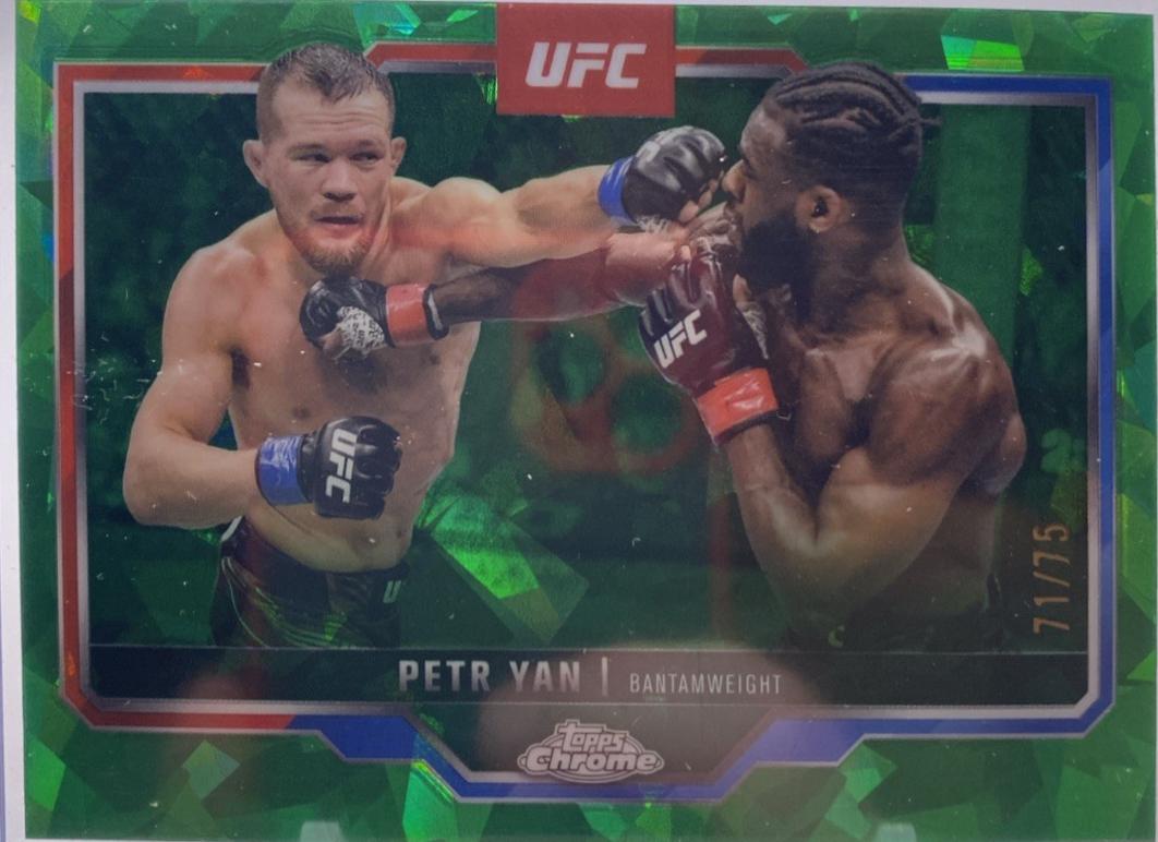 Petr Yan 2025 Topps Chrome Sapphire UFC Base Sapphire #116 Green Sapphire