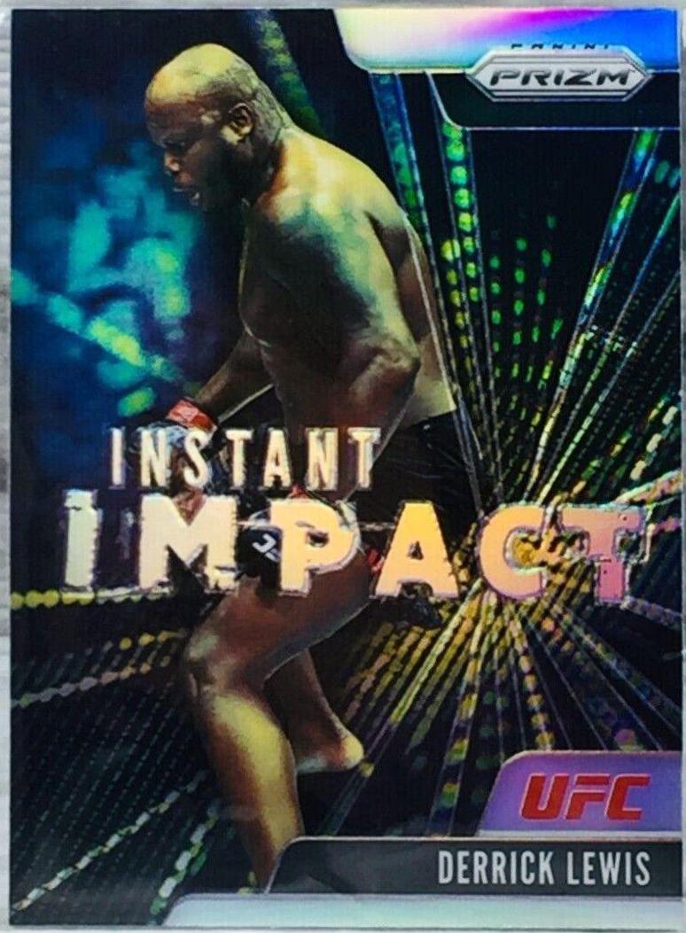 Derrick Lewis 2021 Panini Prizm UFC Instant Impact #23 Silver