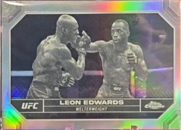 Leon Edwards 2024 Topps Chrome UFC Base #115 Negative Refractor