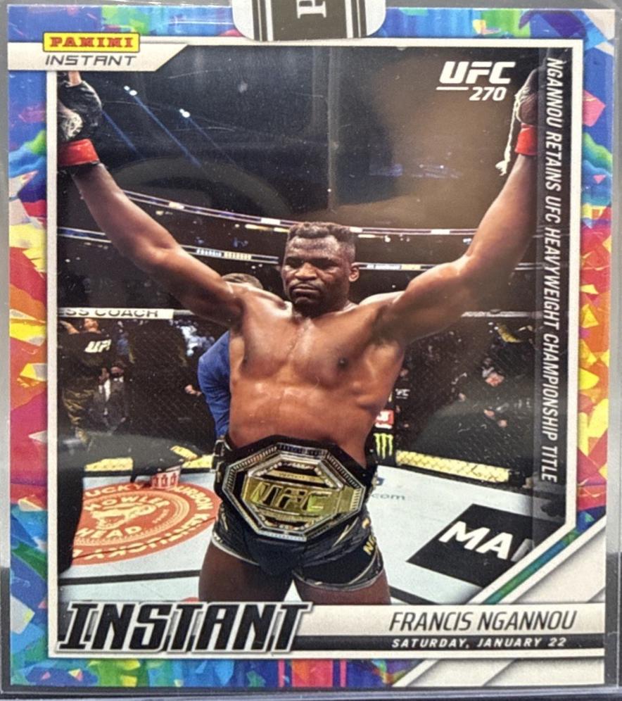 Francis Ngannou 2022 Panini Instant UFC Base #7 Versicolor