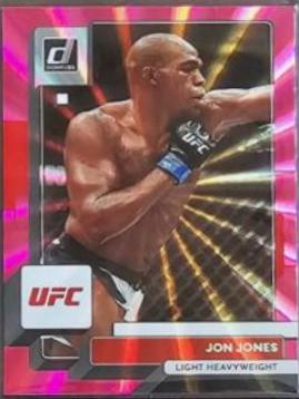 Jon Jones 2023 Panini Donruss UFC Base #44 Pink Laser