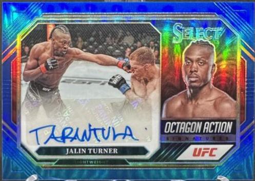 Jalin Turner 2023 Panini Select UFC Octagon Action Signatures #36 Blue
